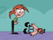 Vicky is about to destroy Timmy's (now Tootie's) Crimson Chin!