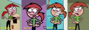 Vicky's design changes as the series goes... even if its not so obvious.