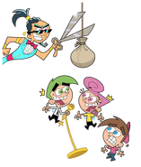 Timmy, Cosmo, Wanda and Norm (Fairly Idol background template)