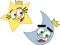 Cosmo as a moon and Wanda as a star