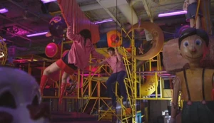 Timmy swinging to Tootie's rescue!
