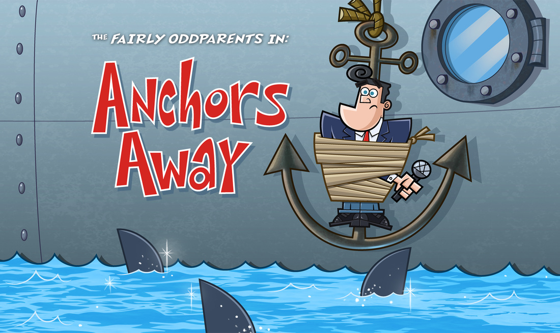 Blue & Green Anchors Away Wallpaper