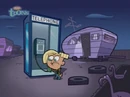 Chester outside his trailer.