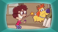 Young Mr. Crocker plants a microchip on Sparky.
