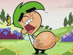 Cosmo going into labor with Poof