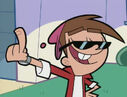 Timmy raising his pinky, waiting for a pinky ring.