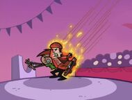 Francis slams into Vicky.