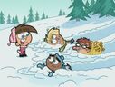 Timmy asks his friends why they are not using sleds.