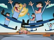 The dad clones celebrate as the planet of the moms got wished up.