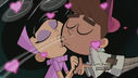 Timmy and Trixie kiss.