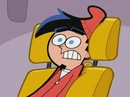 Chip Skylark in his chair inside