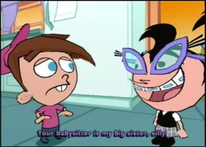 Timmy and Tootie in the game "Breakin' Da Rules"