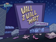 Part of the damage caused to Wall 2 Wall Mart by Timmy and Trixie while they were alone in Just the Two of Us!