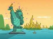 Gorilla Statue of Liberty