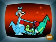 Punchie and Munchie attacking each other