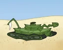 Tank destroyed by Timmy's stomp