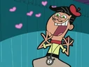 Mr. Bickles squeals like a girl when he hears Timmy speak in Chip's voice.