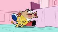 Sparky saves Mr. Leadly's life.