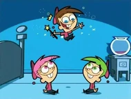 Timmy and the godparents switch places.