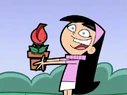 She seems a little TOO happy when receiving the "seemingly" harmless plant.