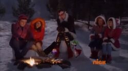 Timmy and company have a campfire