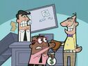 Mr. Turner's boss gives the Cleanest Office Award and Money to Dinkleberg.