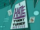 Crocker's "I hate Timmy Turner!" sign