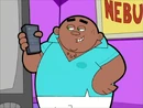 A.J.'s dad in the sleepover tent revealing what he blocked off from being viewed.
