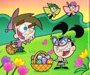 ...so Timmy shares his chocolate eggs with her.