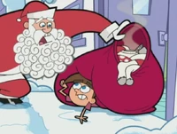 Santa moving in with Timmy.