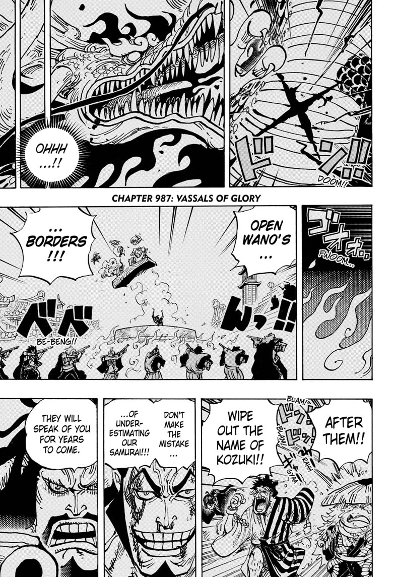 ver anime One Piece manga 987 ESPAÑOL: La caída de Kaido y la llegada de  los Mink, nnda, nnlt, WIKIBOCON