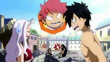 Natsu and Gray argue