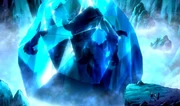 Déliora dans une glace