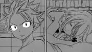 Natsu observant Lucy dormir