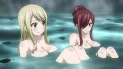 Lucy et Erza sont dans les Sources Chaudes