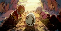 Lisana et Natsu avec un œuf de Dragon
