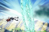 L'Armure de diamant détruite suite au tir de Jupiter.