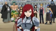 Erza mettant au défi les 100 monstres