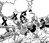 Les mages de Fairy Tail rejoignent la bataille face aux soldats