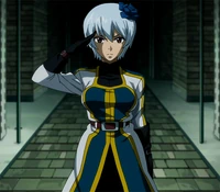 Yukino dans sa tenue de sergent