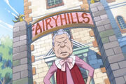 Hilda devant le dortoir Fairy Hills