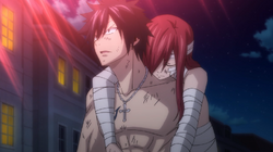 Erza y Gray ante Universe One