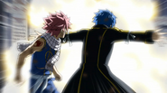 Natsu protected by Jellal