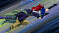 Erza attacked by a hooded figure