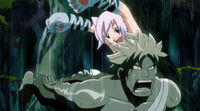 Lisanna attacked by Iron Elfman