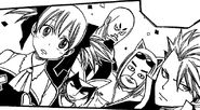 Sherria, shocked, sees two Fairy Tail teams