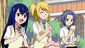 Lucy eating lunch with Wendy and Levy (OVA 2)