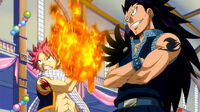 Gajeel and Natsu are ready to fight