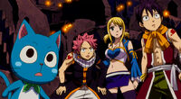 Natsu, Lucy, Romeo and Happy