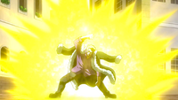 Laxus blocks Rufus' attack